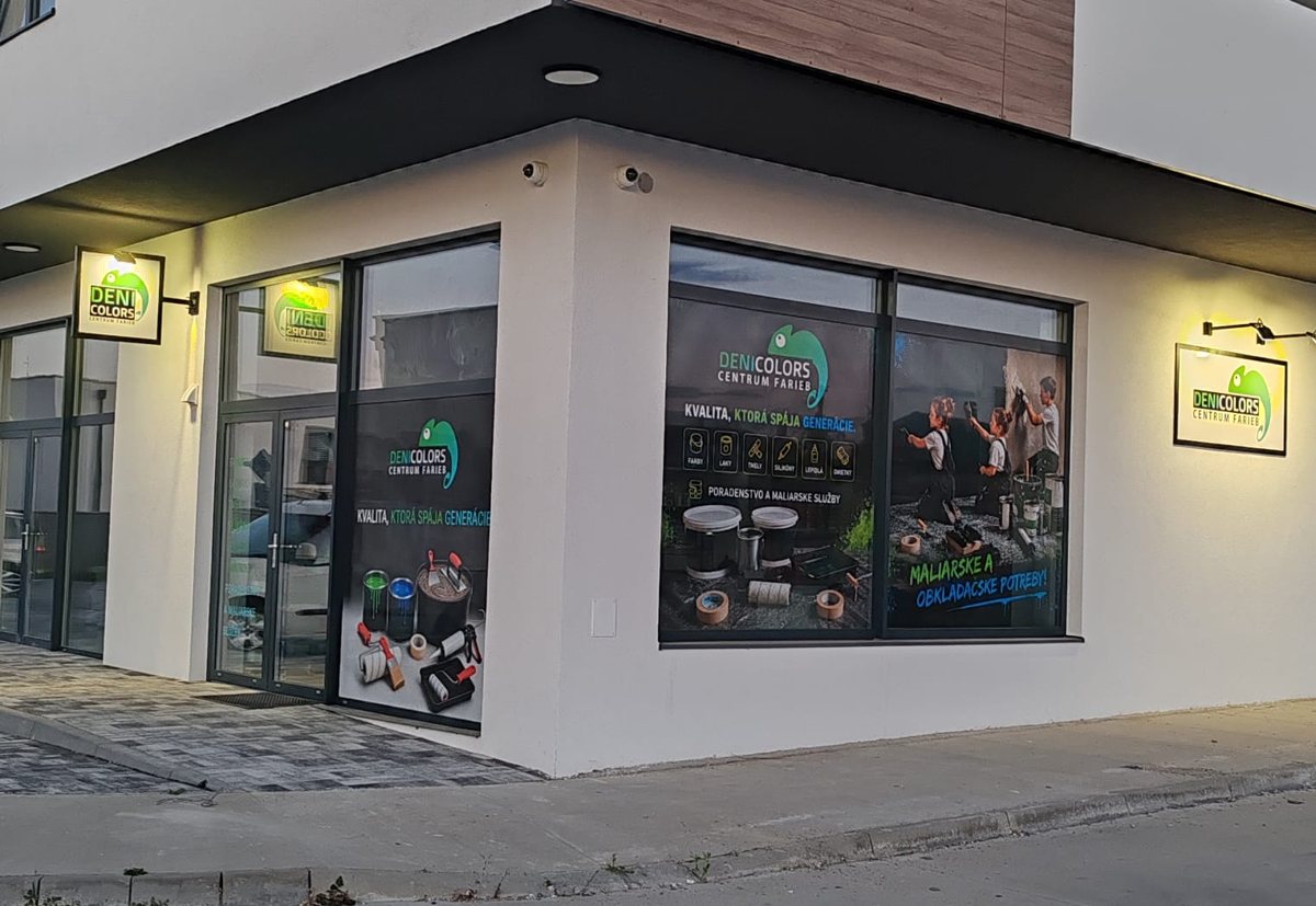Predajňa DeniColors – Centrum farieb, Obchodná 2049/7, Hviezdoslavov